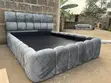 Royal Comfort Double Bed Frame - Grey Velvet - 1