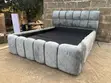 Royal Comfort Double Bed Frame - Grey Velvet - 2