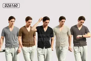Men's Short-Sleeve Pleated Shirt