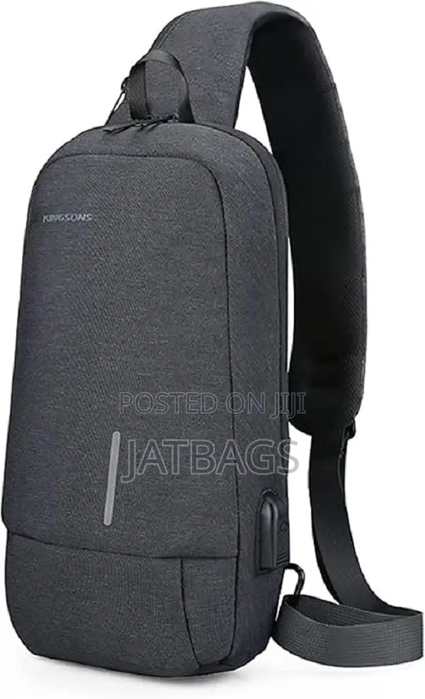 Kingsons Waterproof Chest Sling Crossbody Bag (Gray) - 1