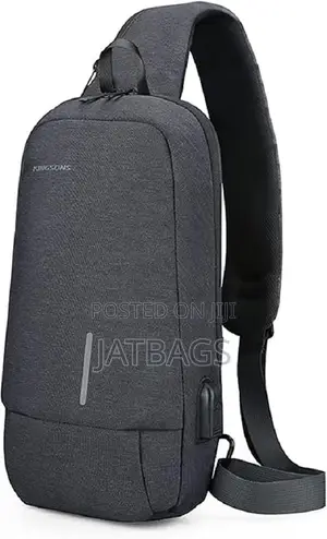 Kingsons Waterproof Chest Sling Crossbody Bag (Gray)