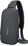 Kingsons Waterproof Chest Sling Crossbody Bag (Gray) - 1