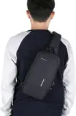 Kingsons Waterproof Chest Sling Crossbody Bag (Gray) - 2