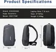 Kingsons Waterproof Chest Sling Crossbody Bag (Gray) - 3
