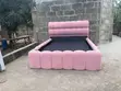 Royal Comfort Bouclé Bed Frame - Pink, Double - 2