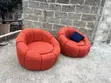 Royal Comfort Bouclé Lounge Chair - Rust Orange - 3