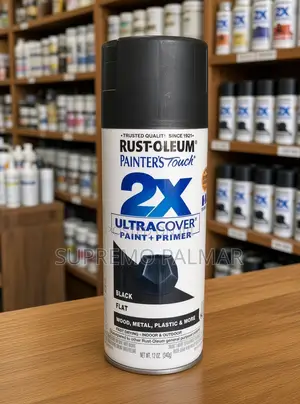 Rust-Oleum 2X Ultra Cover 12oz Flat Black Paint & Primer Spray