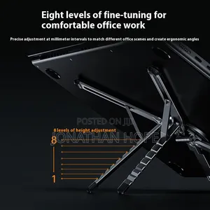 2-in-1 Aluminum Laptop Stand with Phone Holder
