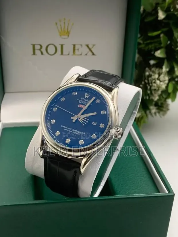 Rolex Leather Strap Watch - 1