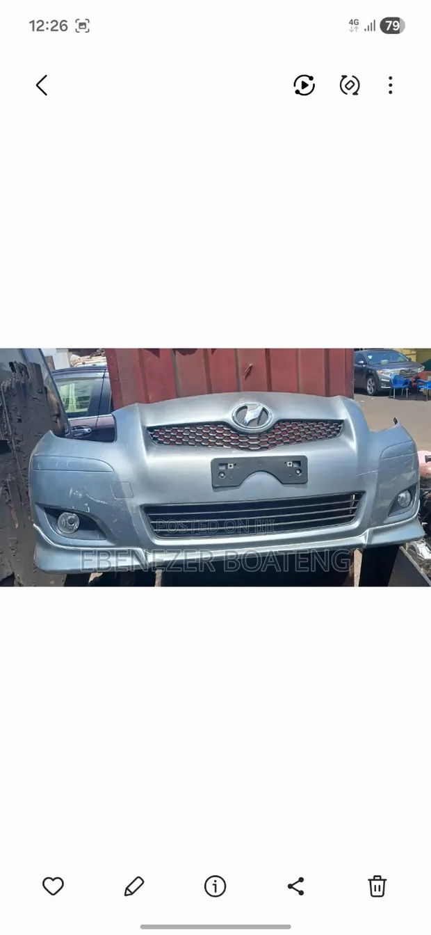 Toyota Vitz 2010 Sports Front Bumper - 1