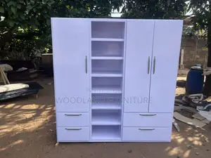 Wood-Mode 3-Door Wardrobe with Drawers - Grey