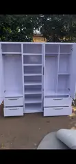 Wood-Mode 3-Door Wardrobe with Drawers - Grey - 2