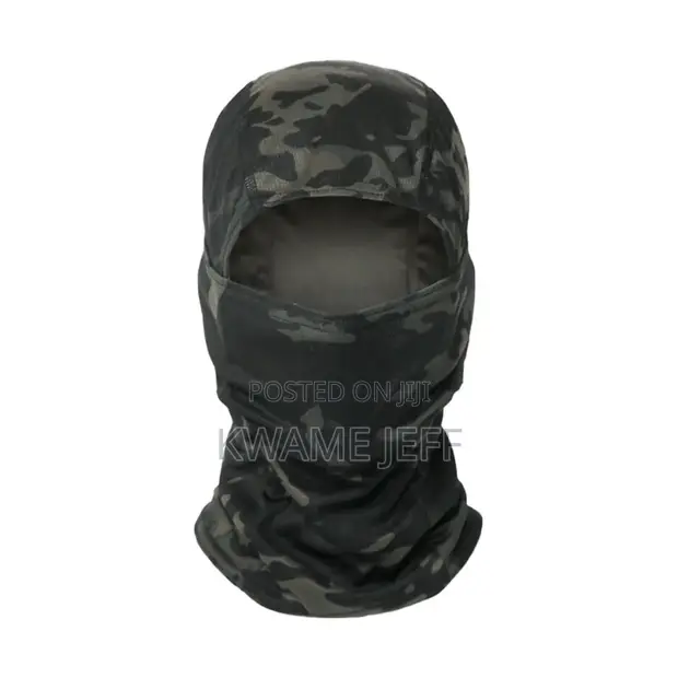 Full Face Tactical Mask - Black Camo - 1