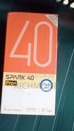 New Tecno Spark 40 Pro+ 256GB Black