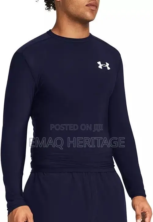 Under Armour Long Sleeve Compression Shirt - Navy Blue - 1