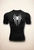 Spider Compression Fit T-Shirt - Black / White Logo - 2