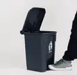 20L Dark Grey Pedal Dustbin - Plastic Foot-Operated Trash Bin - 3