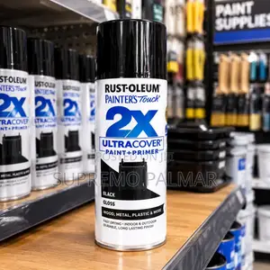Painter's Touch 2X 12oz Gloss Black Paint & Primer Spray