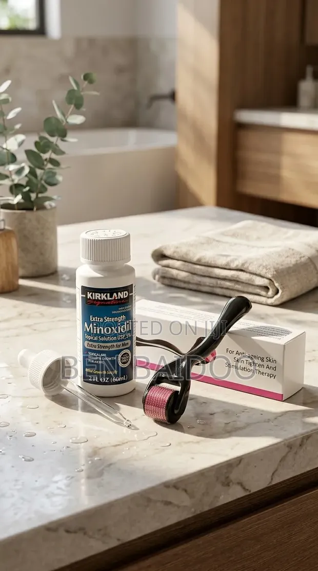Kirkland Minoxidil & Derma Roller for Hair Growth - 1