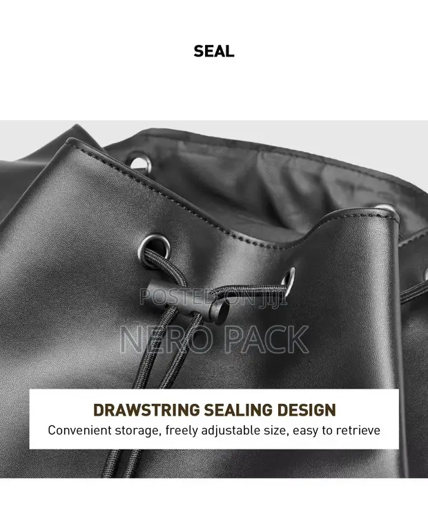 Luxury PU Leather Business Laptop Backpack - 1