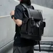 Luxury PU Leather Business Laptop Backpack - 4