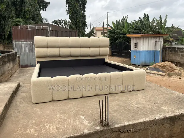Royal Comfort Queen Bouclé Bed Frame - 1