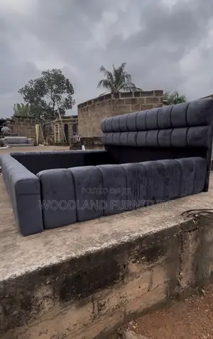 Lux Tufted U-Shaped Bed Frame - King Size