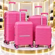 Plastic Unbreakable 4-Set Luggage, New Size Design - 1