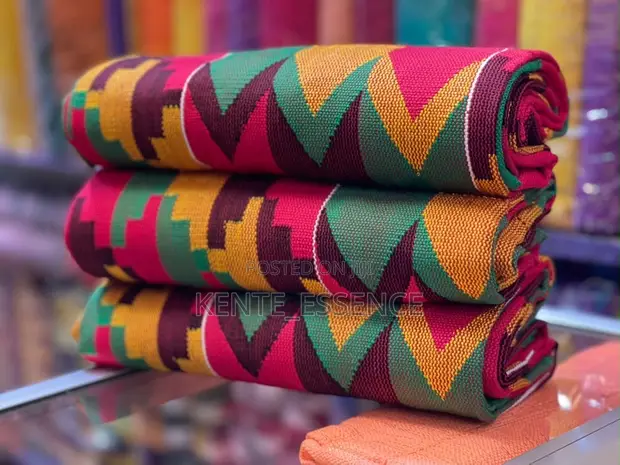 Ghana Kente Fabric - Traditional Woven - 1