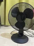 Sleek 3-Blade Black Desk Fan - 1