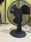 Sleek 3-Blade Black Desk Fan - 2