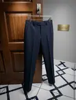 Men's Navy Blue Material Trousers - Smart Office & Formal Wear - 2