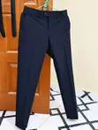 Men's Navy Blue Material Trousers - Smart Office & Formal Wear - 3