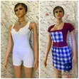 White Ladies Jumpsuit with Matching Skirt and Top - 1