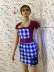 White Ladies Jumpsuit with Matching Skirt and Top - 3