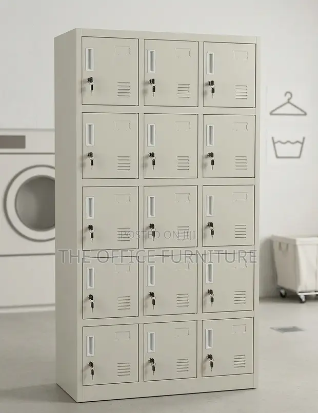 15-Door Steel Storage Locker - 1