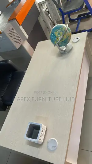 Modern Office Desk / Executive Table - Light Wood Finish
