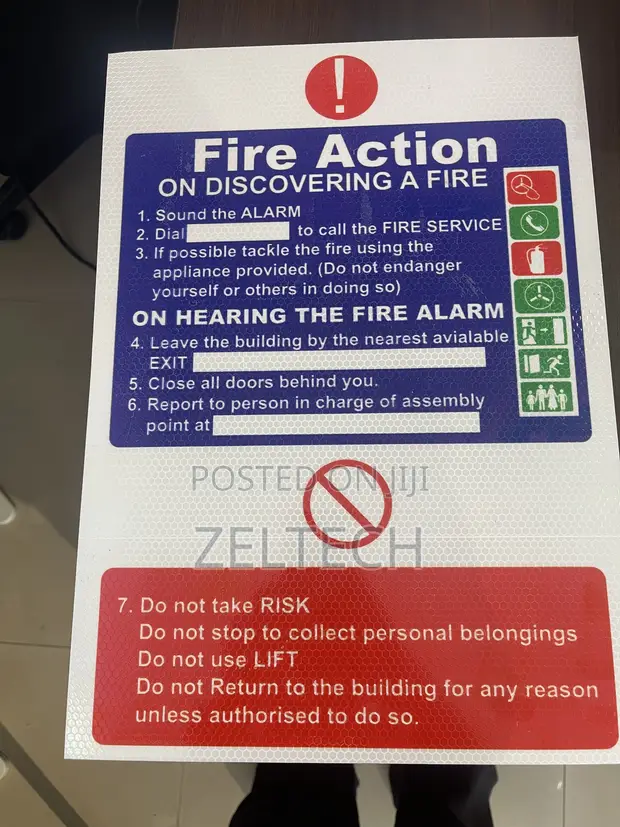 Fire Action Sign - 1