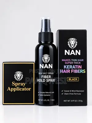 NAN Hair Fiber Styling Kit - Black