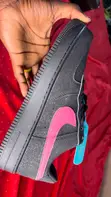 Nike Air Force 1 Low - Black/Pink - 1