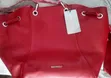 Classic Emily & Noah Red Leather Bucket Bag - 3