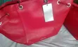 Classic Emily & Noah Red Leather Bucket Bag - 4