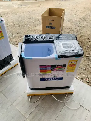 Pearl 7kg Top Load Twin Tub Washing Machine - White