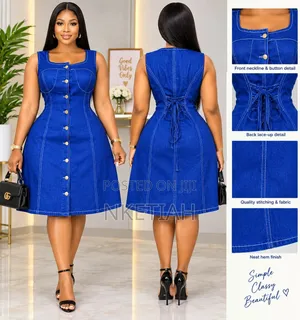 J.Crew Ladies Classic Blue Cotton Swing Dresses