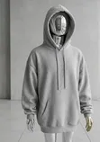 Unisex Cotton Hoodie - White, Size L - 2