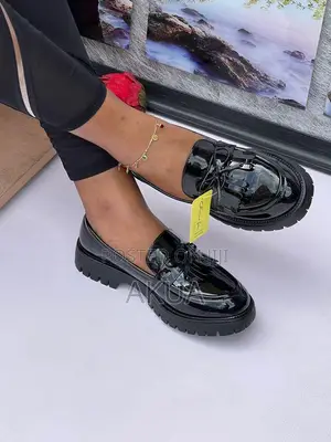 Ladies Bow-Knot Loafers - Black