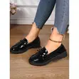 Ladies Bow-Knot Loafers - Black - 2