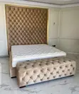 Queen Size Bed Frame with Ottoman - 1