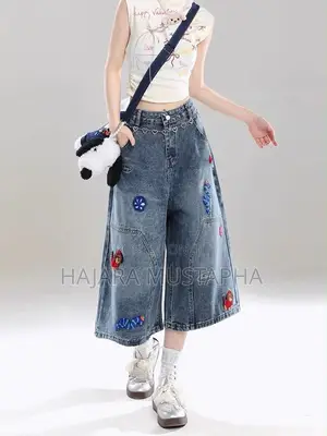 Denstyle Trendy Patchwork Wide-Leg Jeans