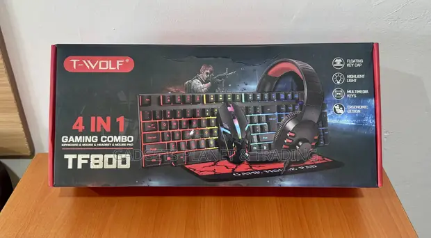 T-Wolf TF800 4-in-1 Gaming Combo: Keyboard, Mouse, Headset & Mousepad - 1
